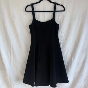 Anthropologie Black Zipper Mini Dress -NWT